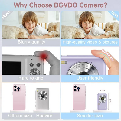 DGVDO Purple Digital  with 32G Micro SD Card and Rechargeable Battery Image