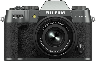 Fujifilm X-T50 Body, Charcoal Silver with XC15-45mmF3.5-5.6 OIS PZ Lens Kit Image
