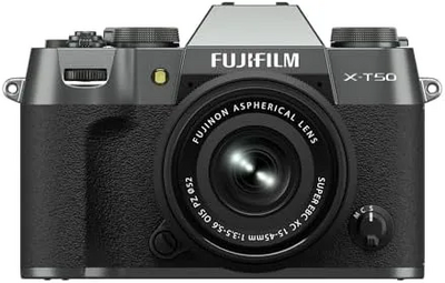 Fujifilm X-T50 Body, Charcoal Silver with XC15-45mmF3.5-5.6 OIS PZ Lens Kit Image