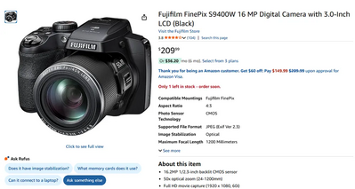 Fujifilm S9400W Image