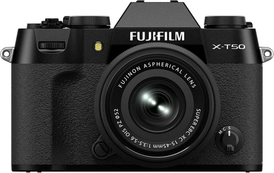 Fujifilm X-T50 Body, Black with XC15-45mmF3.5-5.6 OIS PZ Lens Kit Image