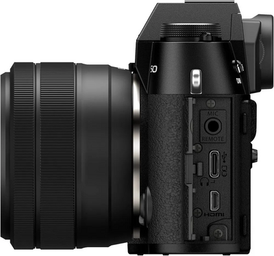 Fujifilm X-T50 Body, Black with XC15-45mmF3.5-5.6 OIS PZ Lens Kit Image