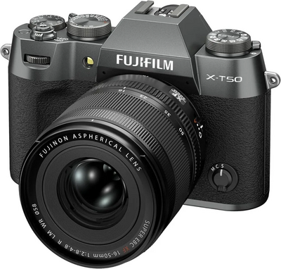 Fujifilm X-T50 Body, Charcoal Silver with XF16-50mmF2.8-4.8 R LM WR Lens Kit Image