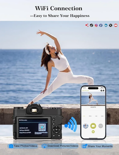 ISHARE 4k digital cameras for photography Image