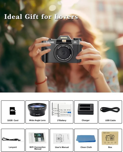 ISHARE 4k digital cameras for photography Image