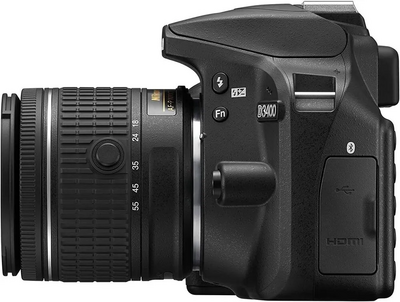 Nikon D3400 DSLR  w/ AF-P DX NIKKOR 18-55mm f/3.5-5.6G VR Lens - Black (Certified Refurbished) Image