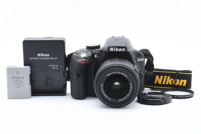 Nikon D3300 W/18-55MM VR II LENS (BL) Refurbished Image