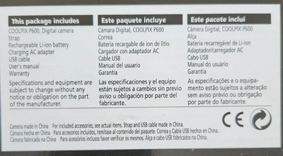 Nikon Coolpix p600 Image