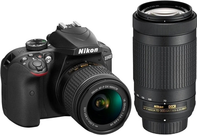 Nikon D3400 DOUBLE ZOOM LENS KIT-REFURB Image