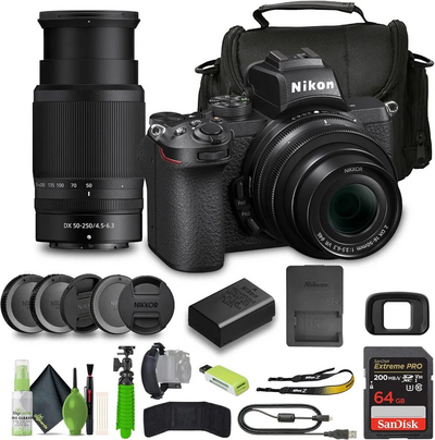 Nikon Z50 Mirrorless Digital  w/ NIKKOR Z DX 16-50mm f/3.5-6.3 VR & NIKKOR Z DX 50-250mm F/4.5-6.3 VR Image