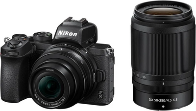 Nikon Z50 Mirrorless Digital  w/ NIKKOR Z DX 16-50mm f/3.5-6.3 VR & NIKKOR Z DX 50-250mm F/4.5-6.3 VR Image