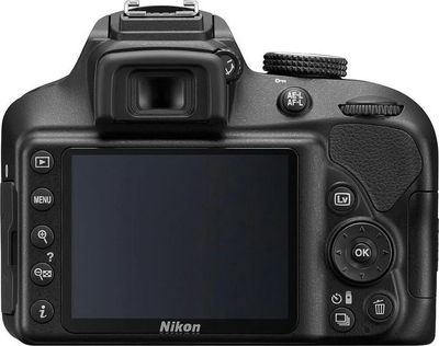 Nikon D3400 DSLR  w/ AF-P DX NIKKOR 18-55mm f/3.5-5.6G VR Lens - Black (Certified Refurbished) Image