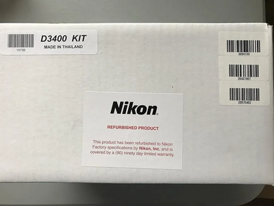 Nikon D3400 DSLR  w/ AF-P DX NIKKOR 18-55mm f/3.5-5.6G VR Lens - Black (Certified Refurbished) Image