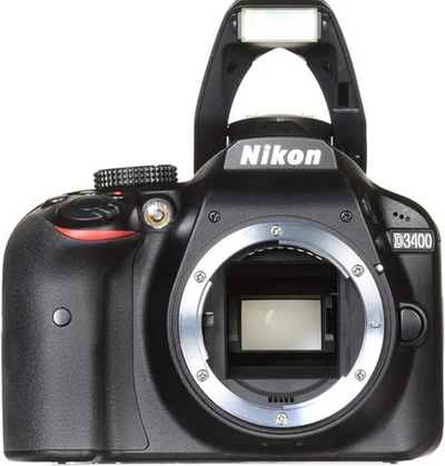 Nikon D3400 DSLR  w/ AF-P DX NIKKOR 18-55mm f/3.5-5.6G VR Lens - Black (Certified Refurbished) Image