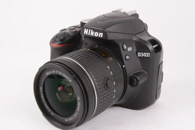 Nikon D3400 DSLR  w/ AF-P DX NIKKOR 18-55mm f/3.5-5.6G VR Lens - Black (Certified Refurbished) Image