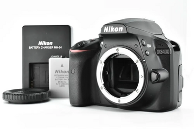 Nikon D3400 DSLR  w/ AF-P DX NIKKOR 18-55mm f/3.5-5.6G VR Lens - Black (Certified Refurbished) Image