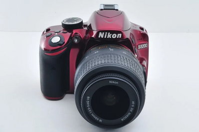Nikon D3200 Red AF-S 18-55mm f3.5-5.6G lens kit Image