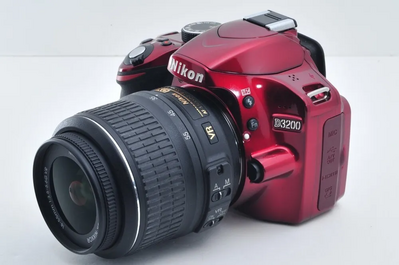 Nikon D3200 Red AF-S 18-55mm f3.5-5.6G lens kit Image