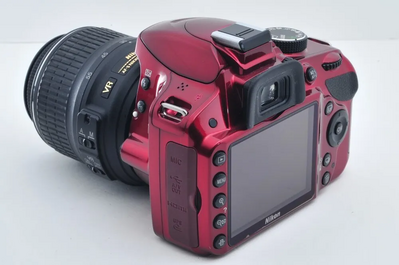 Nikon D3200 Red AF-S 18-55mm f3.5-5.6G lens kit Image