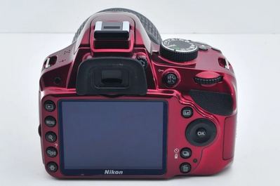 Nikon D3200 Red AF-S 18-55mm f3.5-5.6G lens kit Image