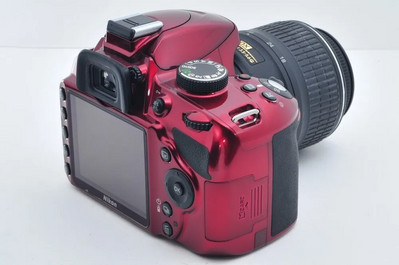 Nikon D3200 Red AF-S 18-55mm f3.5-5.6G lens kit Image