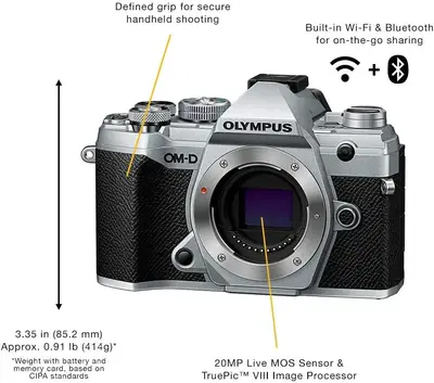 OM SYSTEM OM-D E-M5 Mark III Body Silver Image