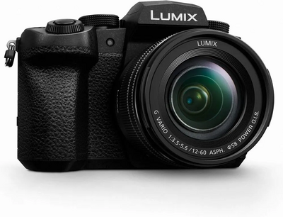 Panasonic LUMIX G95 20.3 Megapixel Mirrorless , 12-60mm F3.5-5.6 Micro Four Thirds Lens, 5-Axis Dual I.S. 2, 4K 24p 30p Video, Pre-installed V-Log L, 3” Flip-out Touchscreen - DC-G95MK (Black) Image