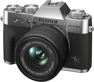PhoenixPhoto | FUJIFILM Intl FUJIFILM X-T30 II Mirrorless  with XC 15-45mm OIS PZ Lens (Silver) + Starter Accessory Bundle Image