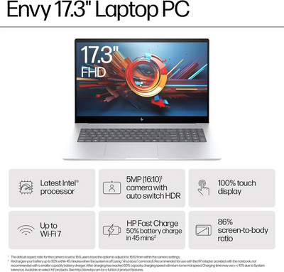 HP Envy 17 Laptop Image