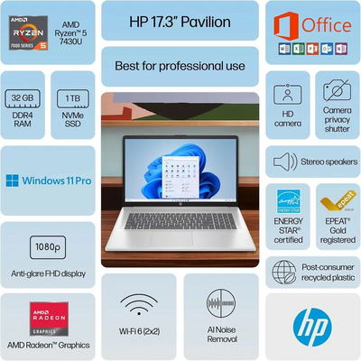 HP 2025 Flagship 17 Laptop Image