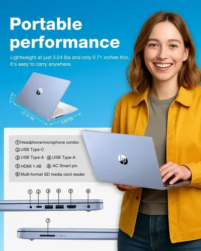 HP 14 Inch Laptop Image