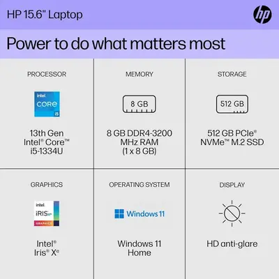 HP 15.6 inch Laptop PC Image