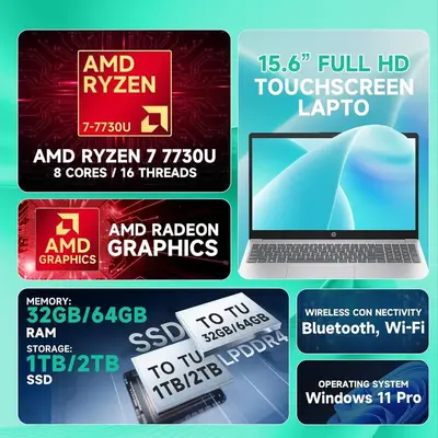 HP 15.6 Touchscreen laptop Image