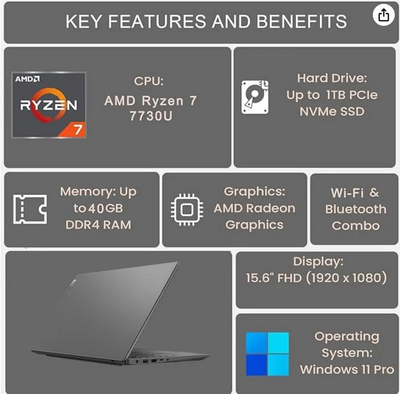 Ist computers V15 Gen 4 Business Laptop Image