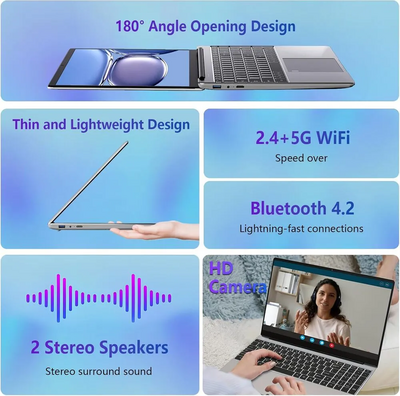 Molegar 2025 Latest 15.6" Portable Young Laptops Image