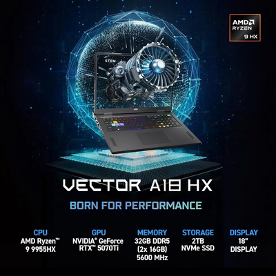MSI Vector A18 HX A9WHG-074US Image