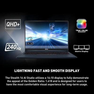 MSI Stealth 16 AI Studio A1VGG-036US Image