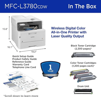 Brother New MFCL3780CDW: Adds Optional Paper Tray Image