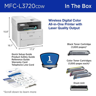 Brother New MFCL3720CDW Adds 2-sided Printing Image