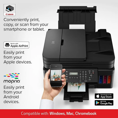 Canon PIXMA G7020 Wireless All-In-One Supertank Printer, Copier, Scan and F Image