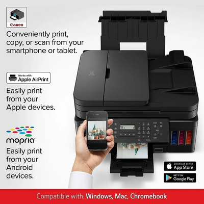 Canon PIXMA G7020 Wireless All-In-One Supertank Printer, Copier, Scan and F Image