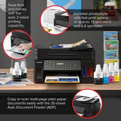 Canon PIXMA G7020 Wireless All-In-One Supertank Printer, Copier, Scan and F Image