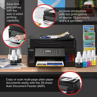 Canon PIXMA G7020 Wireless All-In-One Supertank Printer, Copier, Scan and F Image