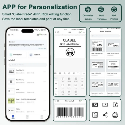 CLABEL 221B-Gray White Image