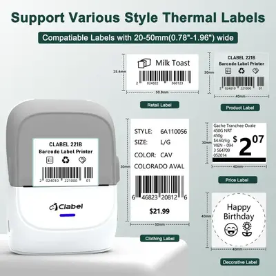 CLABEL 221B-Gray White Image