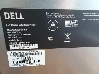 Dell N/a, c2665dnf, c2660dn/c2664dnf/c3760n/c3760dn/c3765dnf,  c2660dn, c2660dn, c2660dn, 0164w2, c2660dn, c2665dnf, 67h2t Image