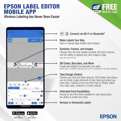 Epson LabelWorks LW-C610PXADPT-BLK Image