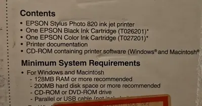 Epson Stylus Photo 820 Image