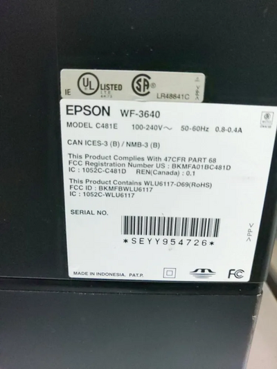 Epson Workforce wf-3640 Image