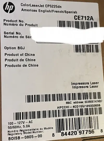 HP LaserJet Pro CP5225dn Image